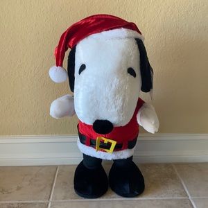 Peanuts snoopy Christmas holiday plush greeter